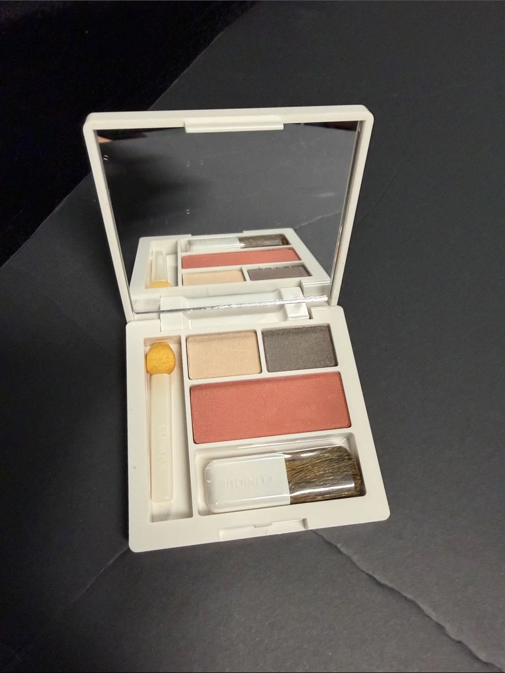 BNWT CLINIQUE #06 NEUTRAL TERRITORY DUO EYESHADOW & #06 FIG SOFT PRESSED BLUSH